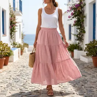 Baumwollstoff SLUB WASHED old rose