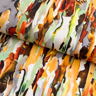 Baumwollstoff SATIN STRETCH Abstract paint