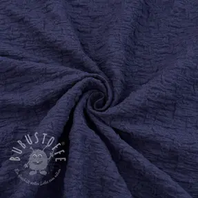 Baumwollstoff SMOGGED EMBROIDERY navy