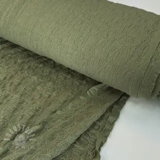 Baumwollstoff SMOGGED EMBROIDERY army green