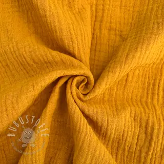 Double gauze/musselin ochre ORGANIC