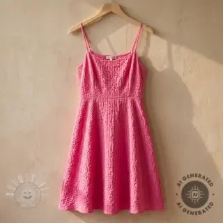 Baumwollstoff SMOGGED EMBROIDERY fuchsia