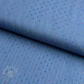 JEANS DENIM 3,8 OZ Drops Metallic blue