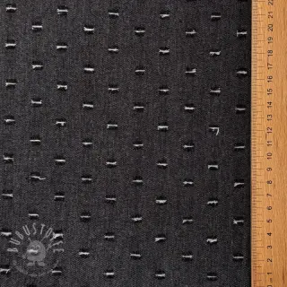 JEANS DENIM 6 OZ Small Holes black