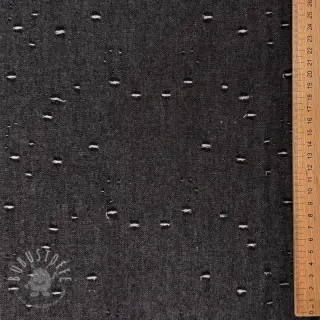 JEANS DENIM 6 OZ Uneven Small Holes black