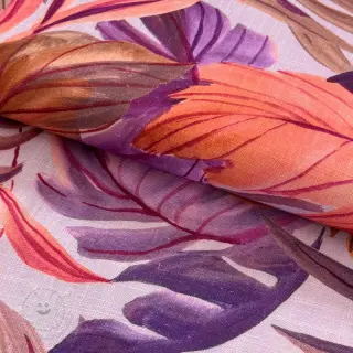 Viskosestoff leinen Painted leaves