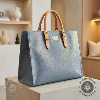 JEANS DENIM Metallic blue gold