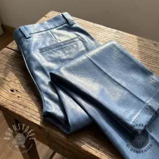 JEANS DENIM 6 OZ STRETCH WASHED metallic blue gold