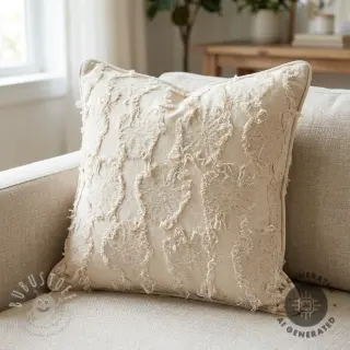 Baumwollstoff mit LeinenJACQUARD RUFFLE