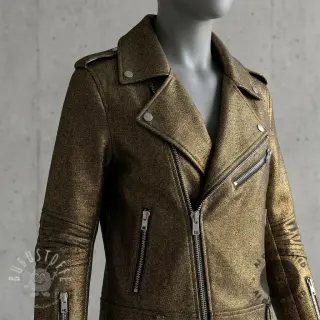 JEANS DENIM Metallic black gold
