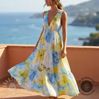 Viskosestoff SATIN Blurricio design B