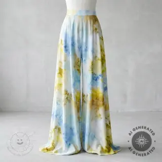 Viskosestoff SATIN Blurricio design B