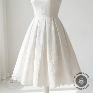 Baumwollstoff EMBROIDERY Catchy Flowy white