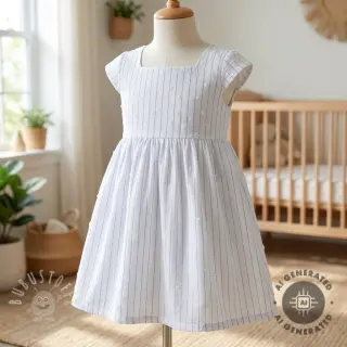 Baumwollstoff EMBROIDERY Flowstripe