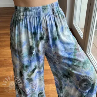 Viskosestoff TWILL Messy TIE DYE design C