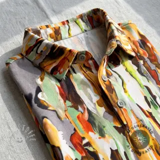 Baumwollstoff SATIN STRETCH Abstract paint