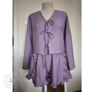 Viskosestoff leinen BUBBLY lilac