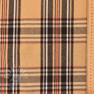 Dekostoff Ecossais beige coffee