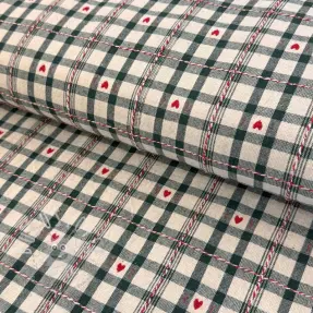 Dekostoff jacquard Villars ecru vert
