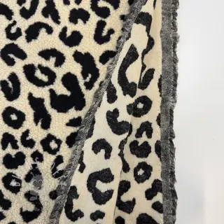 Mantelstoff TEDDY JACQUARD Animal skin black