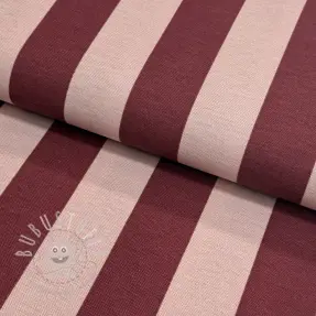 Dekostoff premium Joyful basic stripe wine