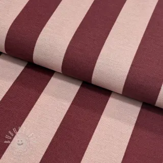 Dekostoff premium Joyful basic stripe wine