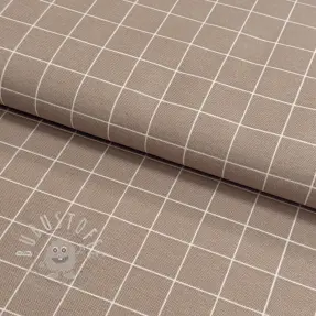 Dekostoff premium Perfect grid lines taupe