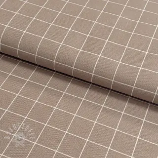 Dekostoff premium Perfect grid lines taupe