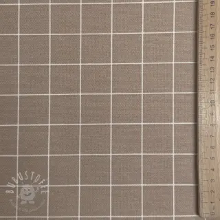 Dekostoff premium Perfect grid lines taupe
