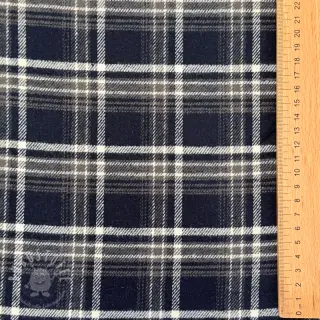 Baumwollstoff FLANEL YARN DYED BRUSHED CHECK design D