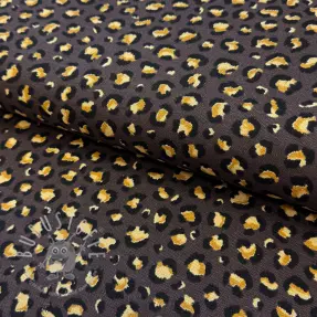 Dekostoff premium Leopard animal small dark brown