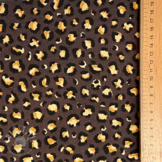 Dekostoff premium Leopard animal small dark brown