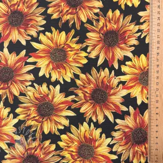 Dekostoff premium Golden bloom night digital print