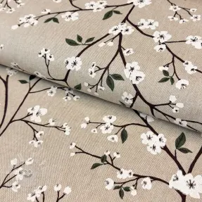 Dekostoff Linenlook Pure blossom branch