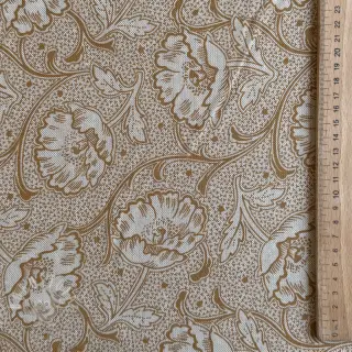 Dekostoff Linenlook Bloomy art craft yellow