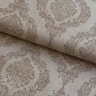 Dekostoff Linenlook Baroque damask charm taupe