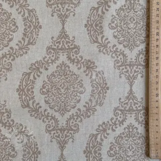 Dekostoff Linenlook Baroque damask charm taupe