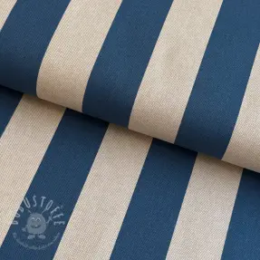Dekostoff Linenlook Joyful basic stripe denim