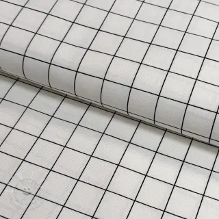 Dekostoff premium Perfect grid lines black