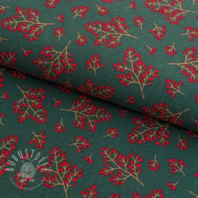 Dekostoff premium Winter berry bloom