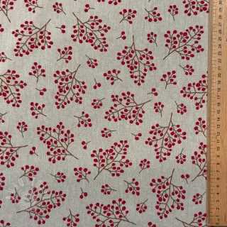 Dekostoff Linenlook Winter berry bloom