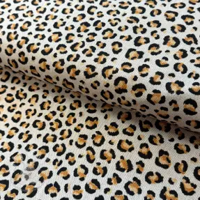 Dekostoff Linenlook Leopard animal small