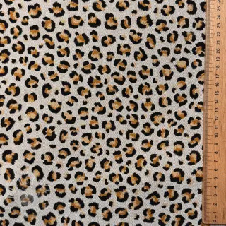 Dekostoff Linenlook Leopard animal small