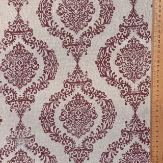 Dekostoff Linenlook Baroque damask charm wine