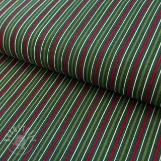 Dekostoff premium Line Xmas stripe army