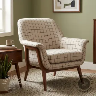 Dekostoff Linenlook Freehand grid lines