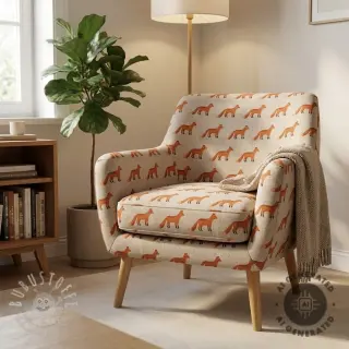 Dekostoff Linenlook Fox parade line