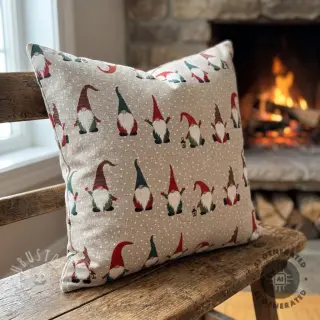 Dekostoff Linenlook Jolly tomte