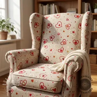 Dekostoff Linenlook Sweet heart joy