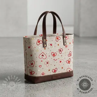 Dekostoff Linenlook Sweet heart joy